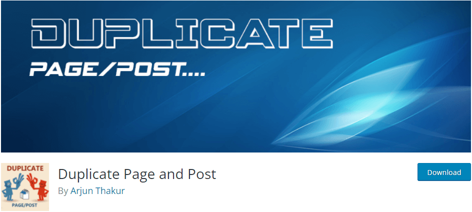 Duplicate Page and Post Plugin