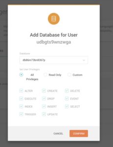 Add Database for user